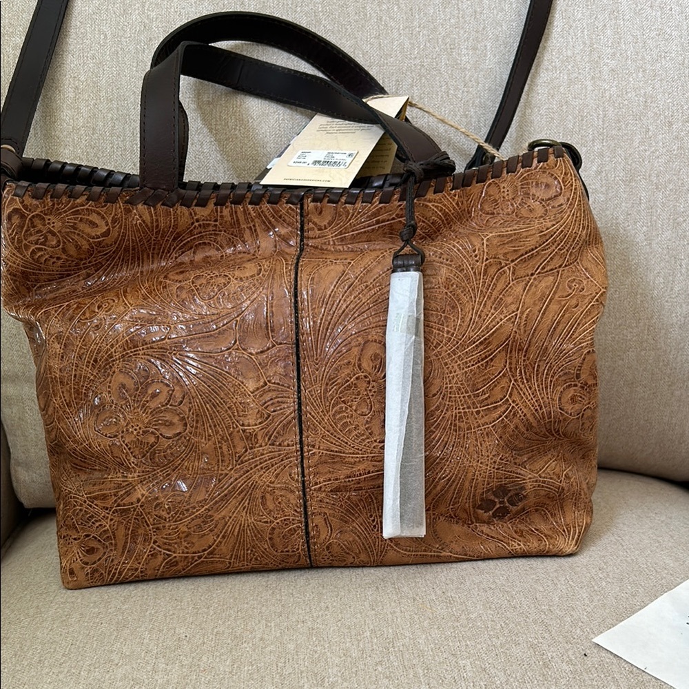 Patricia Nash carved leather bag